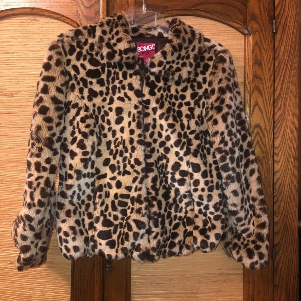 Bongo faux leopard jacket coat,